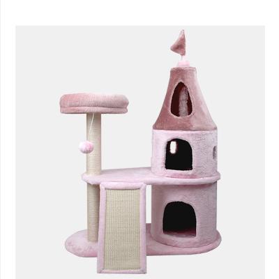 China Export Quality Sustainable Pet Relax And Play Cat Castle Tower Kitty Furniture Climbing Frame for sale