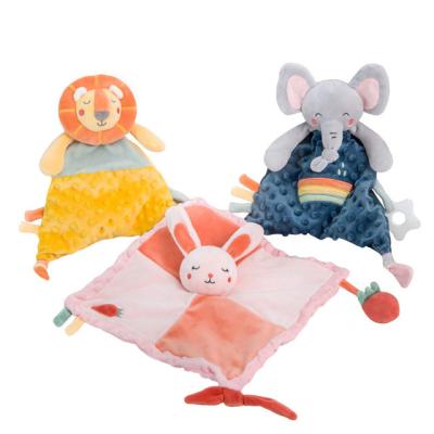 China Modern Hot Selling Cute Baby Plush Toy Animals Comfort Towel Gently Soothe Newborn Baby Dolls Toy for sale