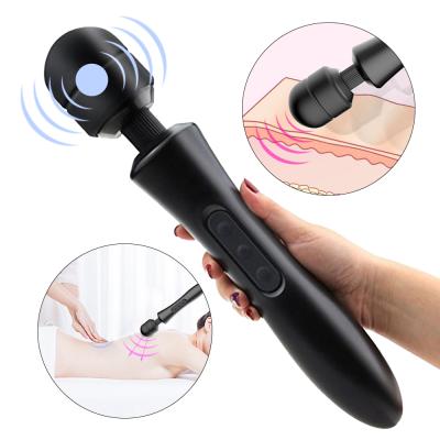 China 10 Speed Vibration Amazon Most Popular Big Strong Vibration Wand Massager for sale