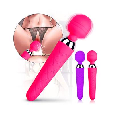 China 10 Speed USB Rechargeable 10 Speed Mode Vibration Woman Vinaga Magic Wand Massager Sex Toys for sale