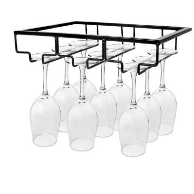 China Removable Metal High Leg Cabinet Wine Glass Rack Bar Metal Wine Glass Rack Hanging Inverted Glass Rack for sale