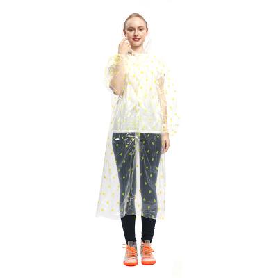 China Hot sale colorful transparent raincoat bachelor's raincoats disposable PE plastic hooded adult raincoat long for sale