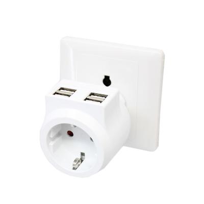 China Commercial Suitable Good Quality Universal Eu Universal Multi Plug Socket Multiport Usb Wall Adapter for sale