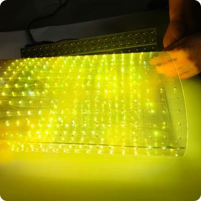 China Media Facade Rgb Led Mesh Screen Foldable Intelligent Interactive Light Display à venda