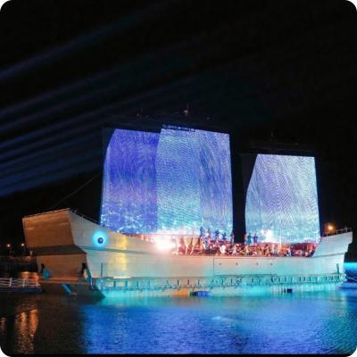 China Pantalla de malla cuadrada LED exterior interior a medida RGB a prueba de agua en venta