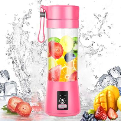 China Newly Adjustable Speed Design Household Juicer Blender Portable Fruit Blender Six Blades In 380ml USB Juicer Cup for sale
