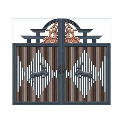 China China Manufacturer Aluminum House Gate Easily Assembled Automatic Aluminum Door for sale