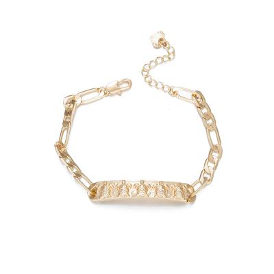 China CLASSIC hot sale religious charm 100% plate 14k gold bracelet for women for sale