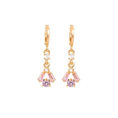 China 2021 CLASSIC Quality Guaranteed Colorful CZ Rhinestone Earrings For Women for sale
