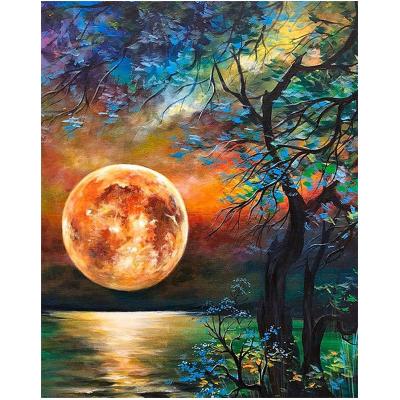 China 5d Cartoon Full Diamond Painting Paste Diamond Painting Moon Diamond LANDSCAPE Painting for sale