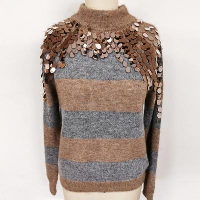 China 2020 new Winter Anti-wrinkle turtle neck sequins women fashion pullover women's sweaters for sale