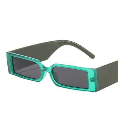 China 2021New Fashion Small Sunglasses 2021New Rectangle Frame Fashion Brand Sunglasses Men Vintage Sunglasses Woman for sale
