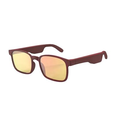China Polarized Bluetooth Smart Sunglasses Anti-Blue-Ray Headwear 5.0 Wireless Audio Sports Waterproof Bluetooth Working Smart Glasses for sale