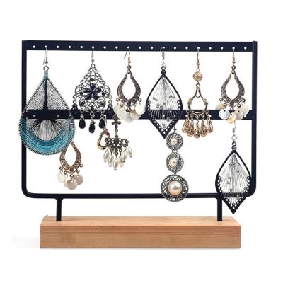 China Modern Necklace Display Wood Stands Shelvesdetachable Earring Jewelry Display Stand Jewelry Tray Rack for sale
