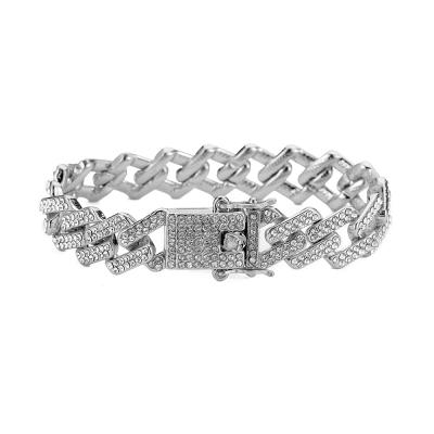 China Hiphop factory hot sale diamond bracelet silver plated bracelet ladies star bracelet for party for sale