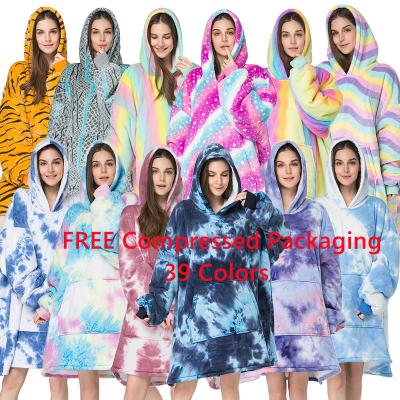 China Wholesale ODM Thermal Pijamas-por-maire ODM Sweatshirt Wholesale Oversized Blanket With Blanket Comfortable Women's Hoodie Flannel Sleepwear for sale
