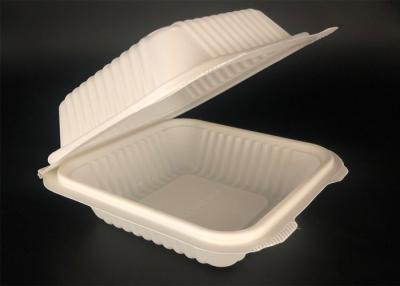China biodegradable compostable food container box microwave safe cornstarch container for sale