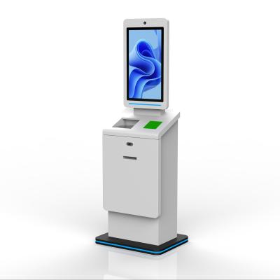 China Hotel Smart Check-in Kiosk met kamer sleutelkaartverdeler en printer Te koop