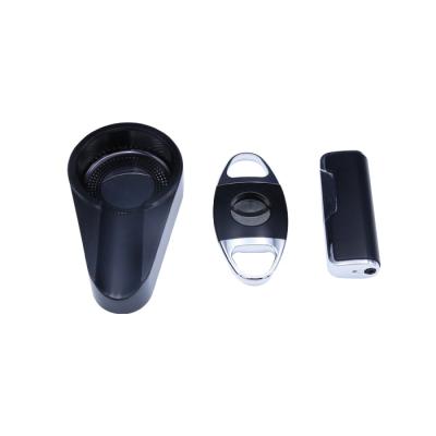 China Traditional High Quality Square Shape High End Luxury Lighter Smoking Accessories Set For Gift for sale