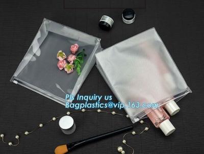 China la bolsa de plástico helada mate del bolso de la cremallera del resbalador del PVC con el bolso del resbalador de la cerradura de la cremallera de la cremallera/pvc/vagos polivinílicos del pvc de la cremallera que se puede volver a sellar del resbalador en venta