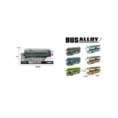 China Toy Children's Bus Alloy Diecast Car Diecast Cars Pull Back Mini Cars for sale