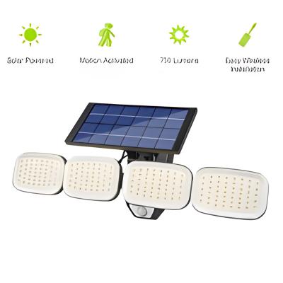 China Garden Max Solar Outdoor Lights Smart 200 LED Security Flood Lights with Motion Senor 3 Remote Control