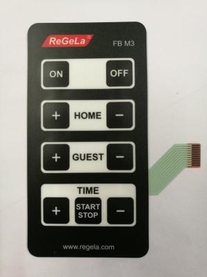 China Aplane el panel táctil del interruptor de membrana con la impresión de pantalla de seda/nueve llaves en venta