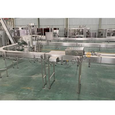 China High Speed Heat Resistant Plastic Liquid Vacuum Air Beverage Beverage Bottle Pet Feed Blowing Conveyor System for sale