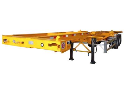 China Fuwa Skeleton Container Semi Trailer 24V 13 Ton Flatbed Truck for sale