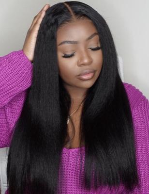 China Human Hair Kinky Straight Hair 80g 13x4 Human Hair Frontal for sale