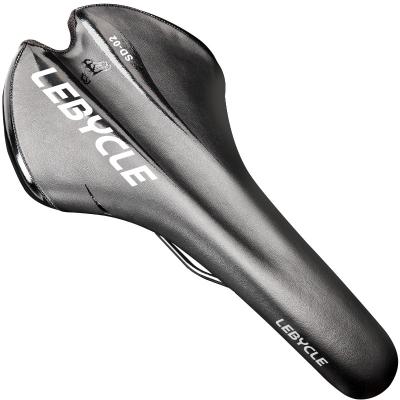 China Steel Lebycle Bike Saddles suitable for both Mountain bike and Road Bike PU Leather Comfortable Shockproof Bicycle Saddles for sale