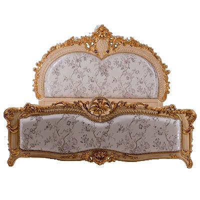 China Europe Bed Villa Bedroom Furniture Extendable Luxury Master Bedroom Solid Wood Cut Out Bed 1.8 Meters Double Fabric Bed for sale