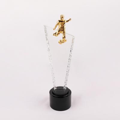 China Health care institute sports champion trophies game soccer award custom engraving crystal trophies MH-NJ00656 for sale