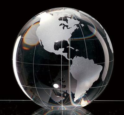 China Crystal Ball Paperweight Europe Globe Sphere World Globe for sale