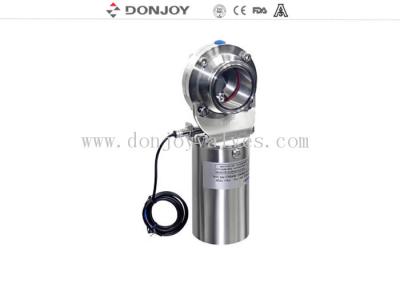 China SS316L Stainless steel pneumatic clamped butterfly valve with position sensor for sale