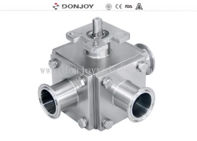 China T / L type Manual Sanitary Ball Valve with plastic handle for sale