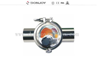 China Ângulo inoperante zero sanitário de quatro vias do vidro de vista de DN65 SS316L à venda