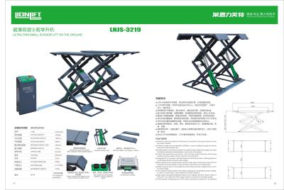 China 1460mm Platform Length 3.2T Ultra Thin 2.2KW Electric Scissor Lift for sale