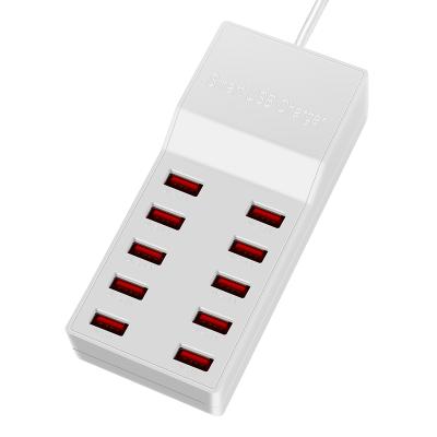 China Universal USB Charger HUB 10Ports US Plug EU UK Plug Wall Socket Dock Extension Power Adapter USB Desktop Charger For Mobile Phone Tablet for sale