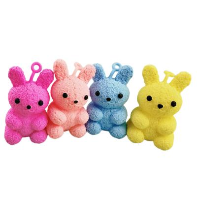 China Funny Anxiety Relife Toy OEM Factory 4 Colors Soft Luminous Valentine Rose Rabbit Tpr Squishy Balls for sale