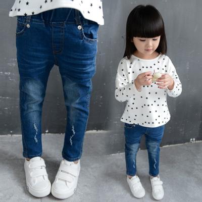 China Lovely Breathable Hot Sale GirlsJeans Cotton Kid Wear Clothes Bulk Buy From China for sale
