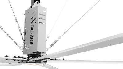 China 7.3m Gear Reducer Type Industrial Facility Hvls Fans For Traffic Stations for sale