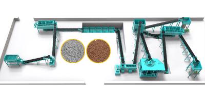 China Linha de produção de fertilizantes orgânicos Linha de produção de fertilizantes compostos Linha de produção NPK Linha de produção de fertilizantes misturados à venda