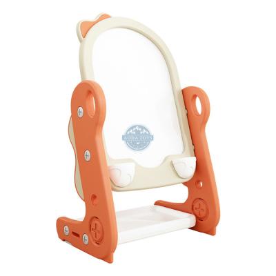 China ECO A06301A Reusable 2021 New Arrival Dinosaur Indoor Kids Study Drawing Board Plastic Easel For Children for sale