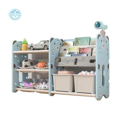 China A06207C Modern Plastic Baby and Kids Book Collection Storage Organizer and Cabinet Shelf Toys Storage for sale