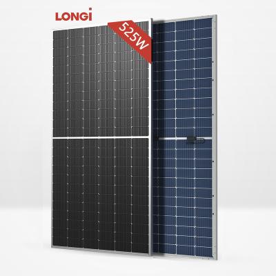 China DJSC 144 solar power system solar cells 525w longi mono solar panel 540w bifacial solar panels for sale