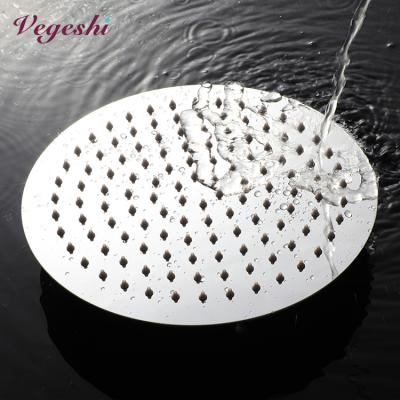China No Turnout Vegeshi10 Inch 304 Stainless Steel Rain Showerhead Shower Accessories For Hot Cold Water Mixer Concealed Shower Set 250x2mm for sale