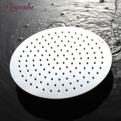 China No Turnout Round Brass Vegeshi Shower Head - High Pressure Rain Shower For Your Bathroom Shower Heads (Chrome Finished, 10 Inch-250x8mm) for sale
