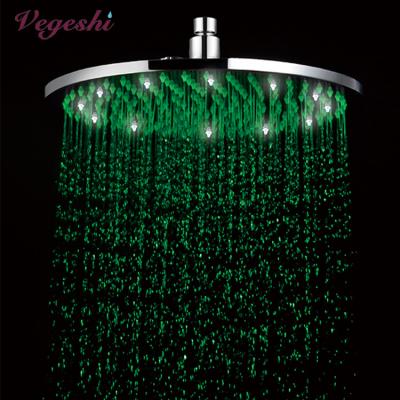 China Without Switch Luxury Colorful Vegeshi LED Square ShowerHeads Mixer Concealed Round Shower Set Bathroom Accessories for sale