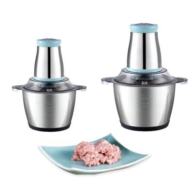 China Kitchen Safety Appliances 2L/3L Eco-friendly Electric Choppers 2 Speed Stainless Steel Vegetable Chopper Food Processors for sale